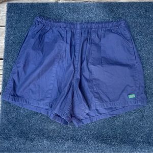 Men’s vintage Polo short shorts, blue, size L. Elastic waist.
